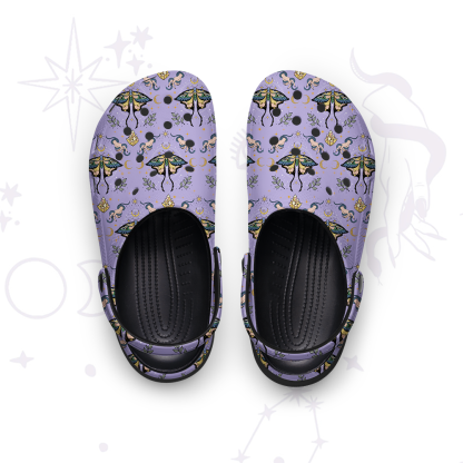 Purplehecate Mystical Moth Rubber Clogs