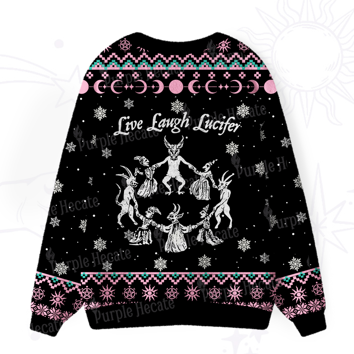 Purplehecate Live Laugh Lucifer Ugly Cardigan Sweaters