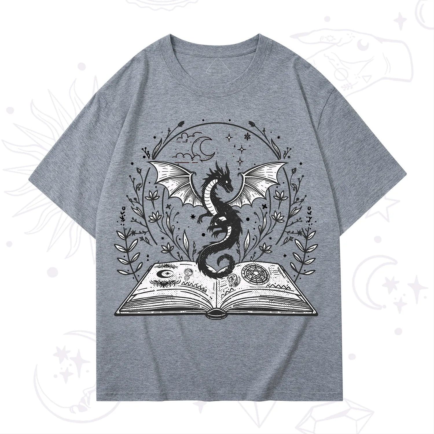 Purplehecate Magical Book Dragon Fantasy T-Shirt