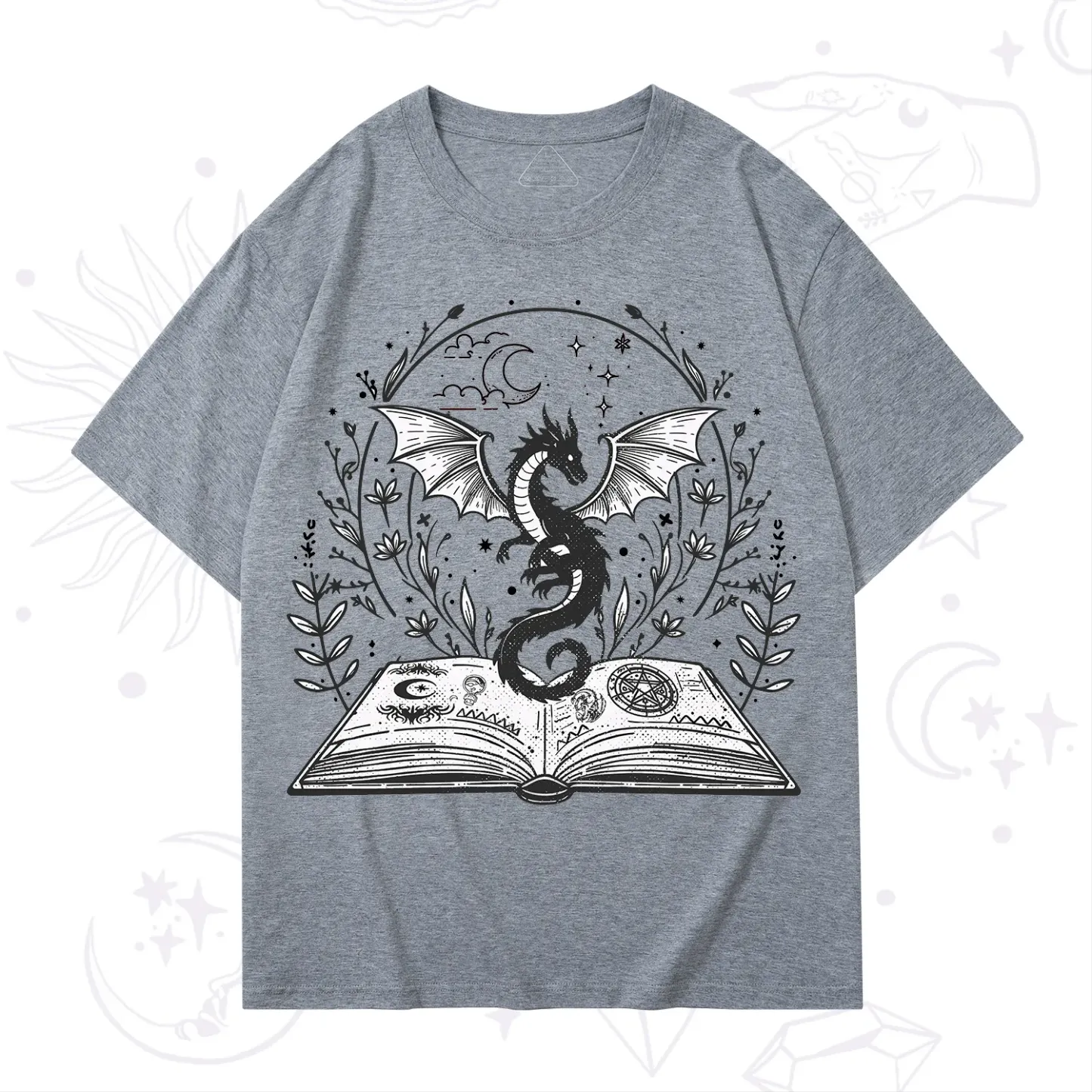 Purplehecate Magical Book Dragon Fantasy T-Shirt