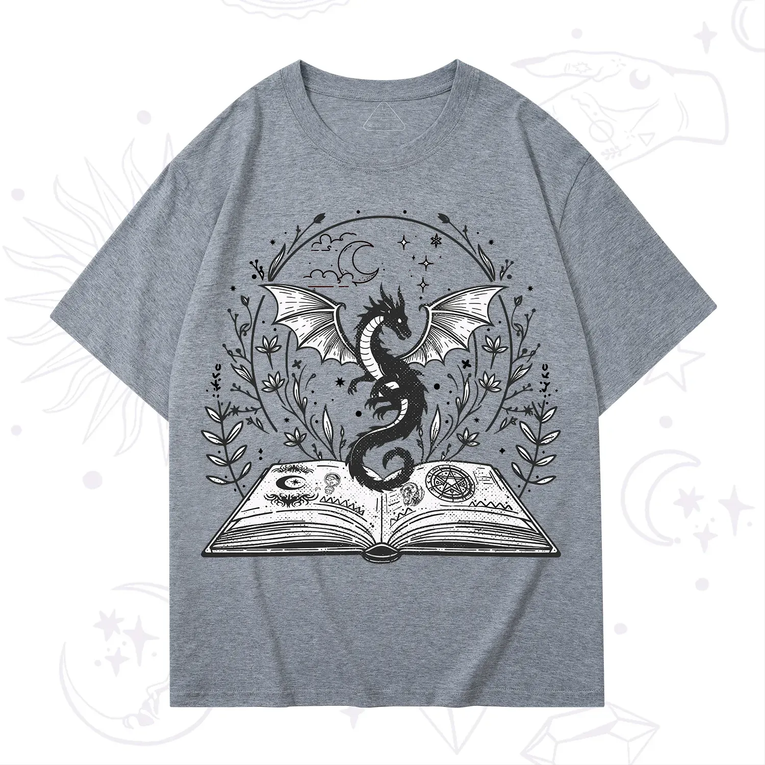 Purplehecate Magical Book Dragon Fantasy T-Shirt