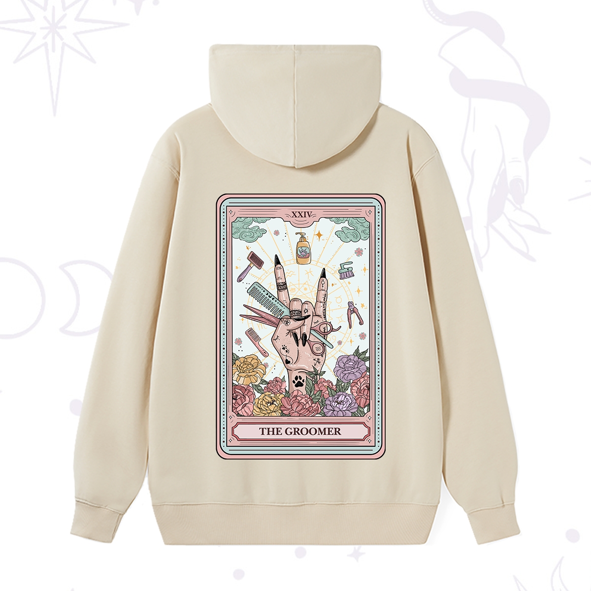 Purplehecate The Pet Groomer Tarot Card Hoodie