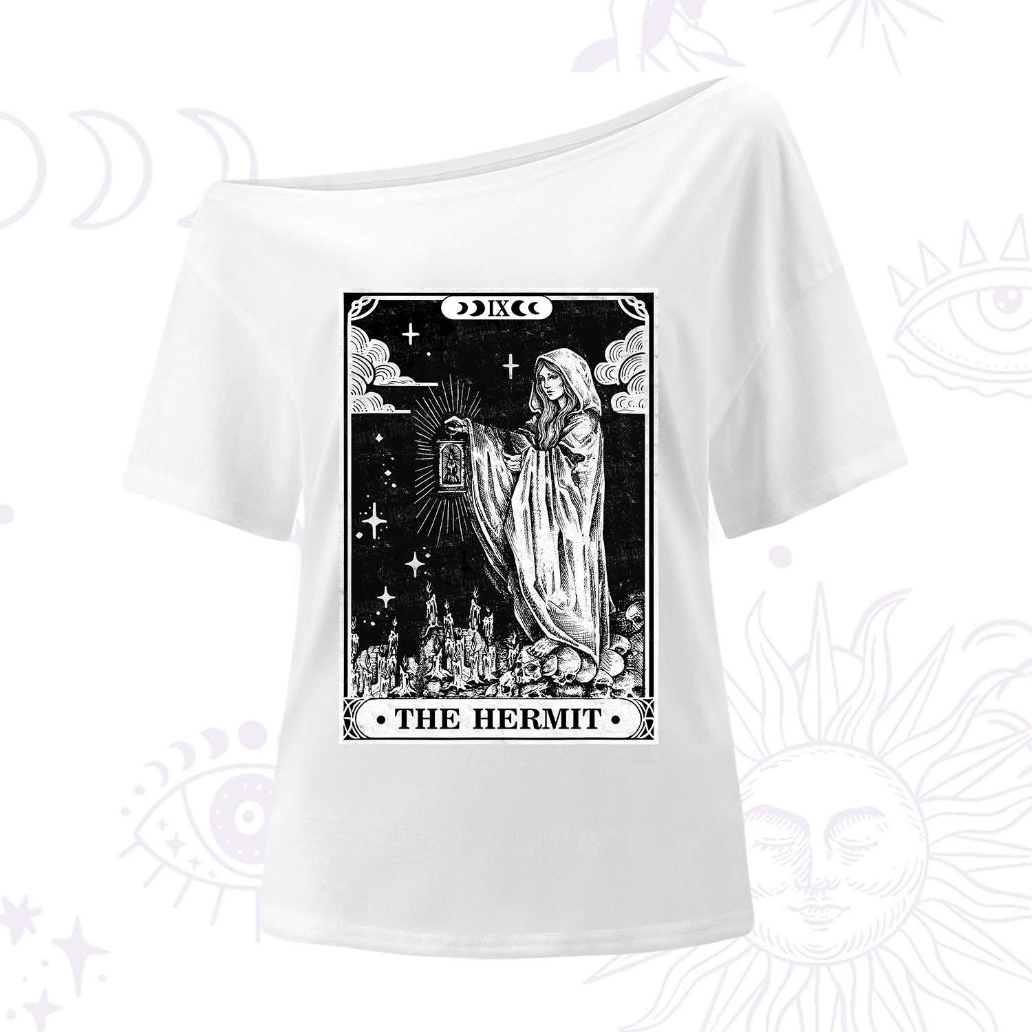 Purplehecate The Hermit Goddess Tarot Card One Shoulder T-Shirt