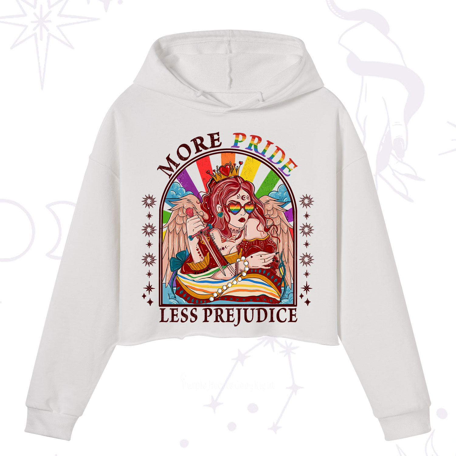Purplehecate More Pride Less Prejudice Crop Hoodie