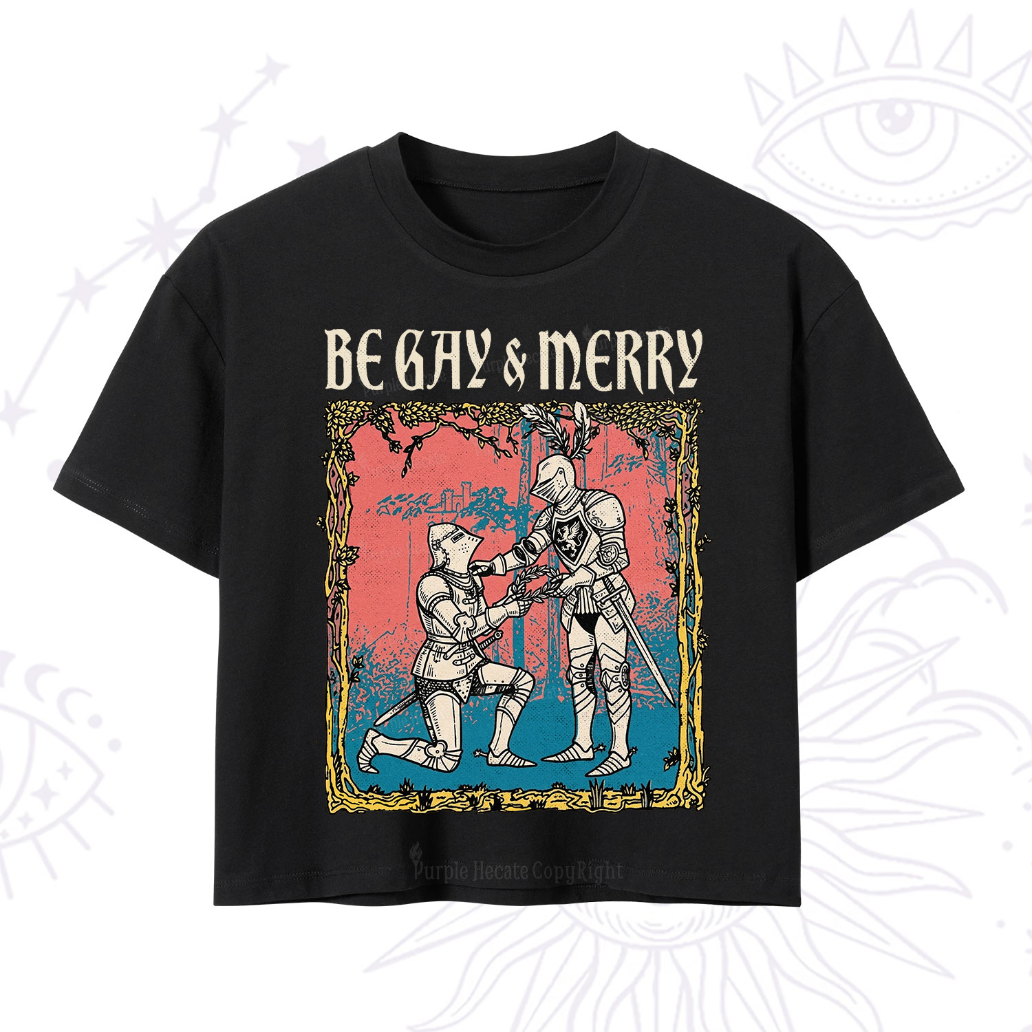 Purplehecate Be Gay & Merry Chivalry Pride Crop T-Shirt