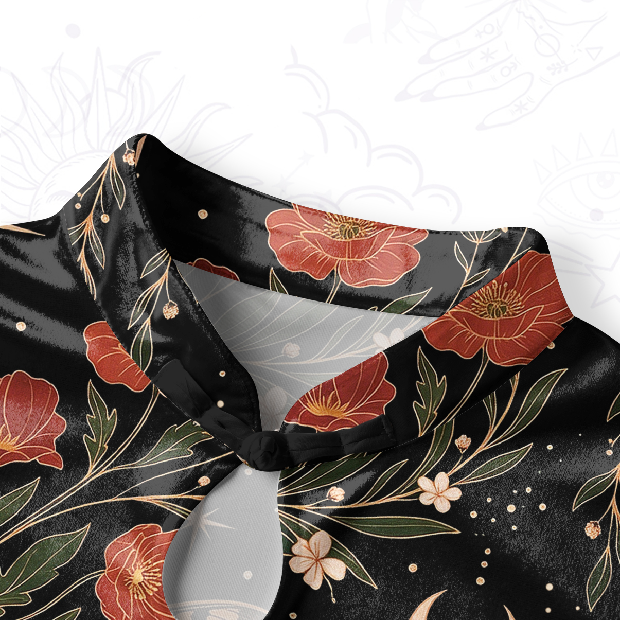Purplehecate Death Moth Rebirth Velvet Bodycon Dress