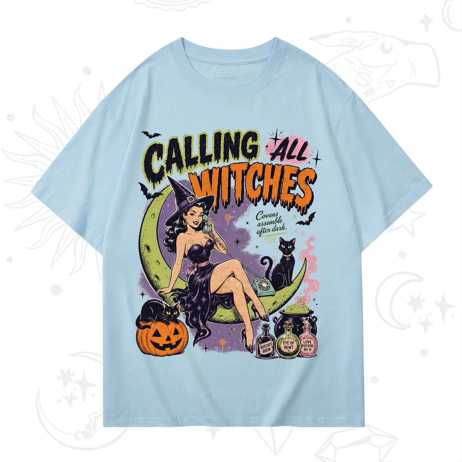 Purplehecate Calling All Witches Halloween T-Shirt