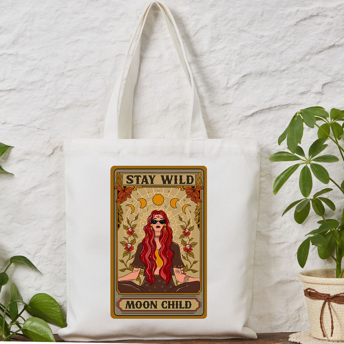 Purplehecate The Stay Wild Moon Child Oracle Card Tote Bag