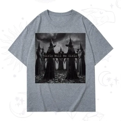 Purplehecate Vintage Girls Will Be Girls Witch T-Shirt