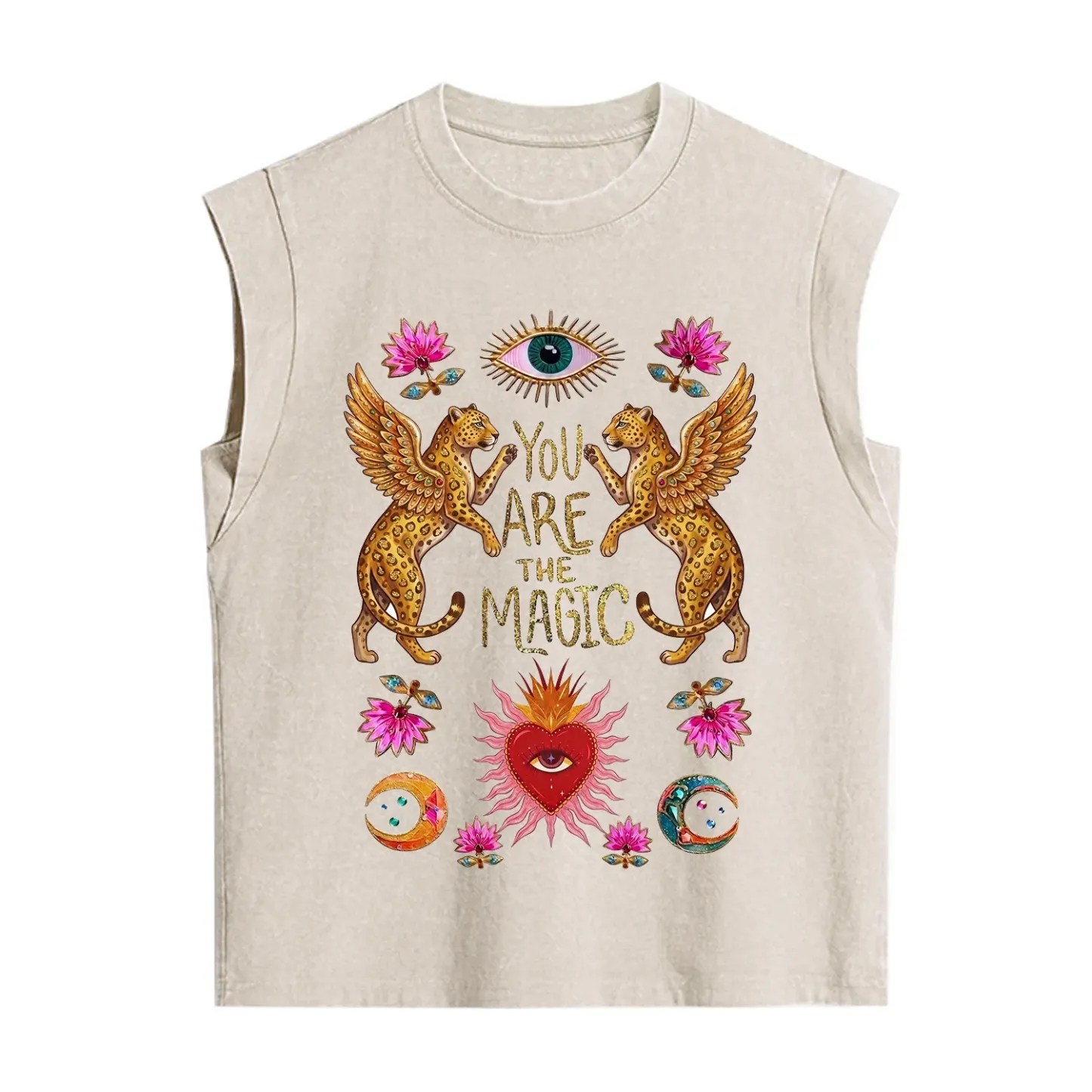 Purplehecate Vintage Tiger You Are The Magic Vintage Washed Tank