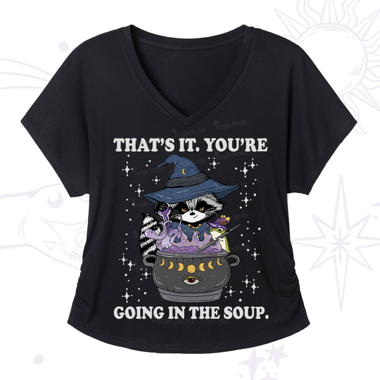 Purplehecate That's It You're Going In The Soup V-Neck T-Shirt