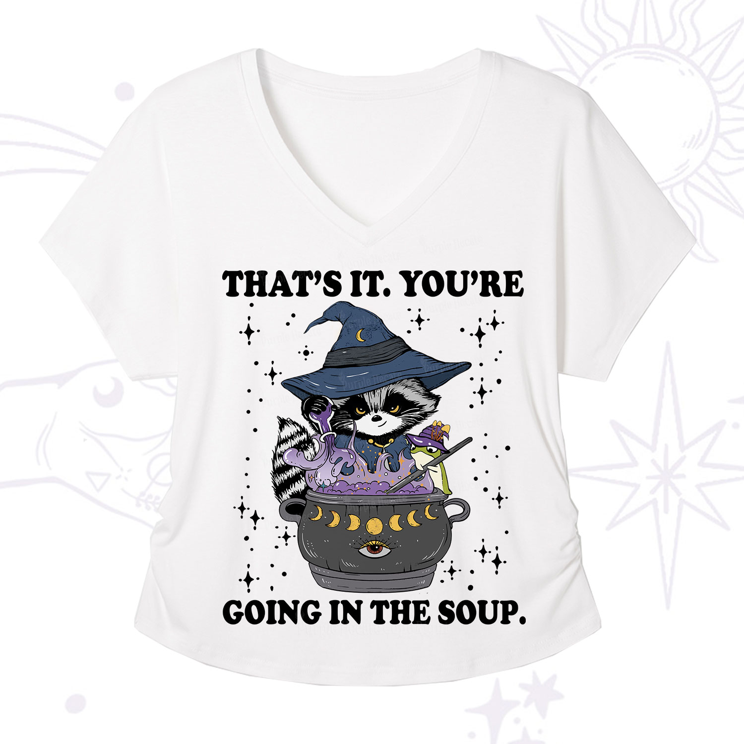 Purplehecate That's It You're Going In The Soup V-Neck T-Shirt
