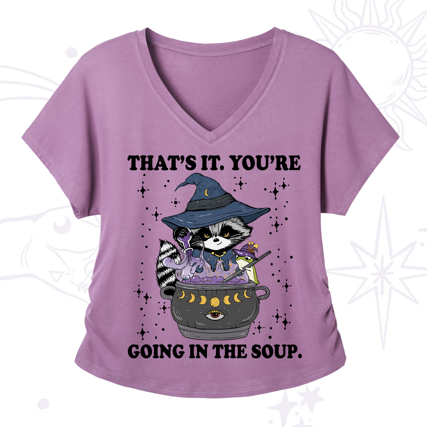 Purplehecate That's It You're Going In The Soup V-Neck T-Shirt