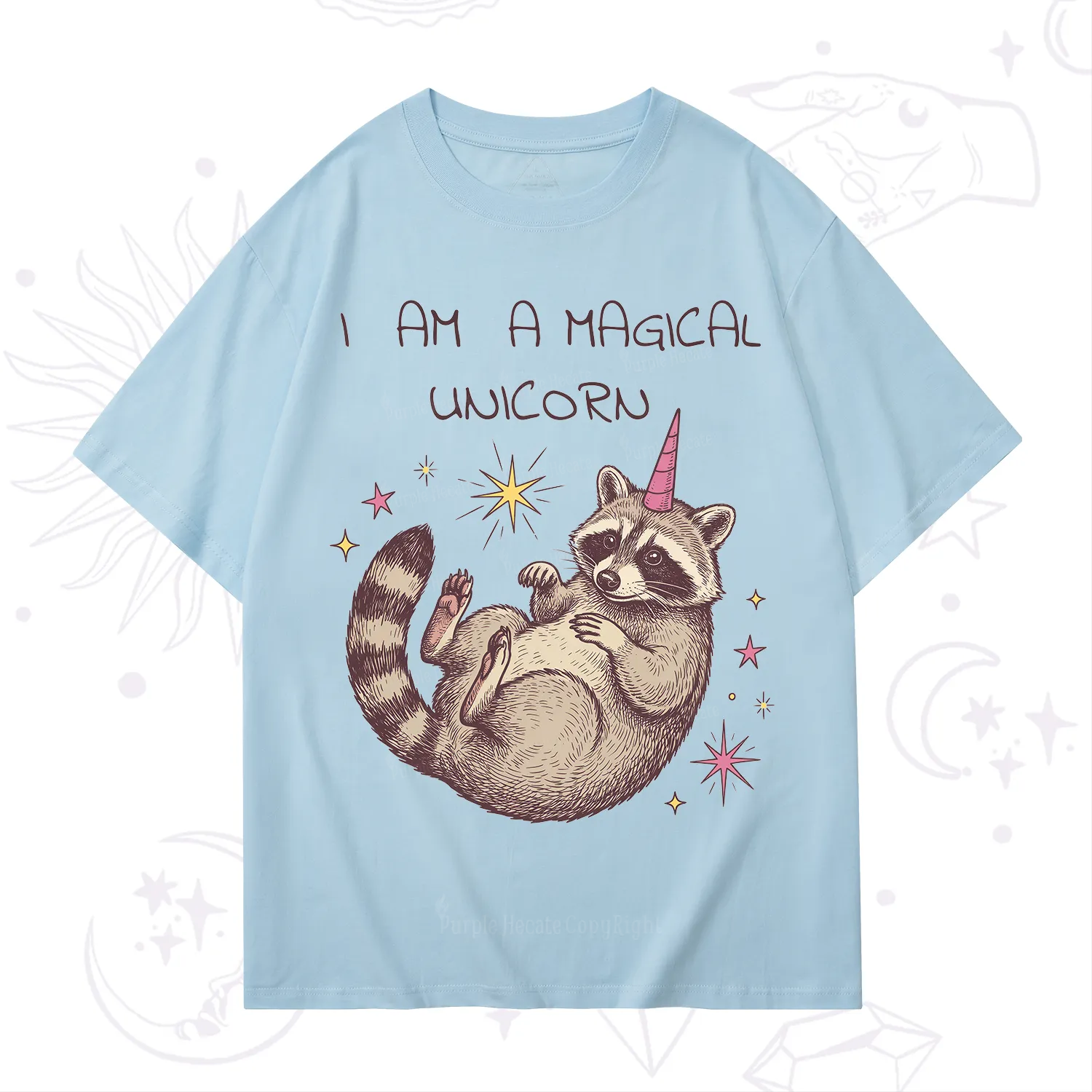 Purplehecate I Am A Magical Unicorn Raccoon T-Shirt