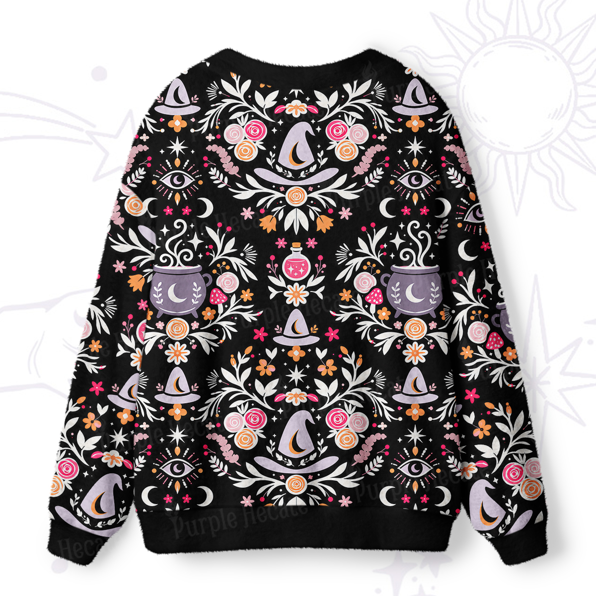 Purplehecate Witchy Brew Ugly Cardigan Sweaters