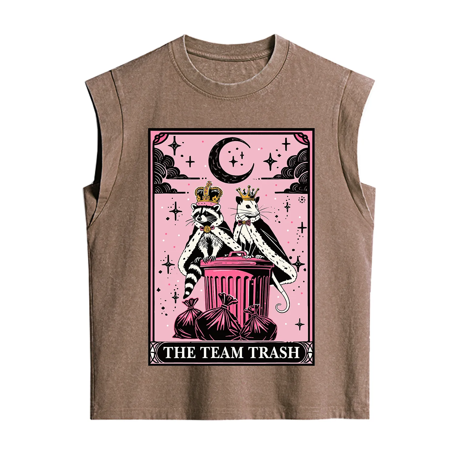 Purplehecate The Trash Kingdom's Tarot Opossum and Raccoon Vintage Washed Tank