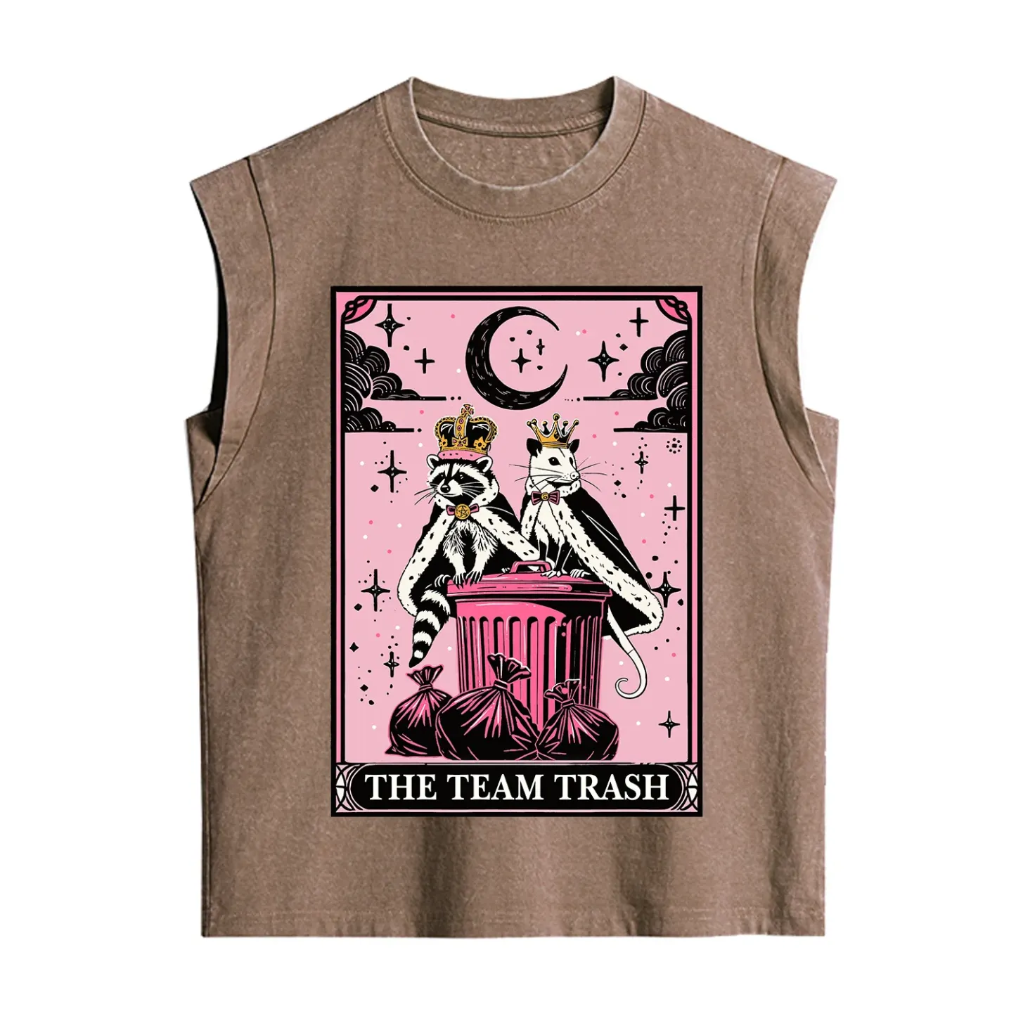 Purplehecate The Trash Kingdom's Tarot Opossum and Raccoon Vintage Washed Tank