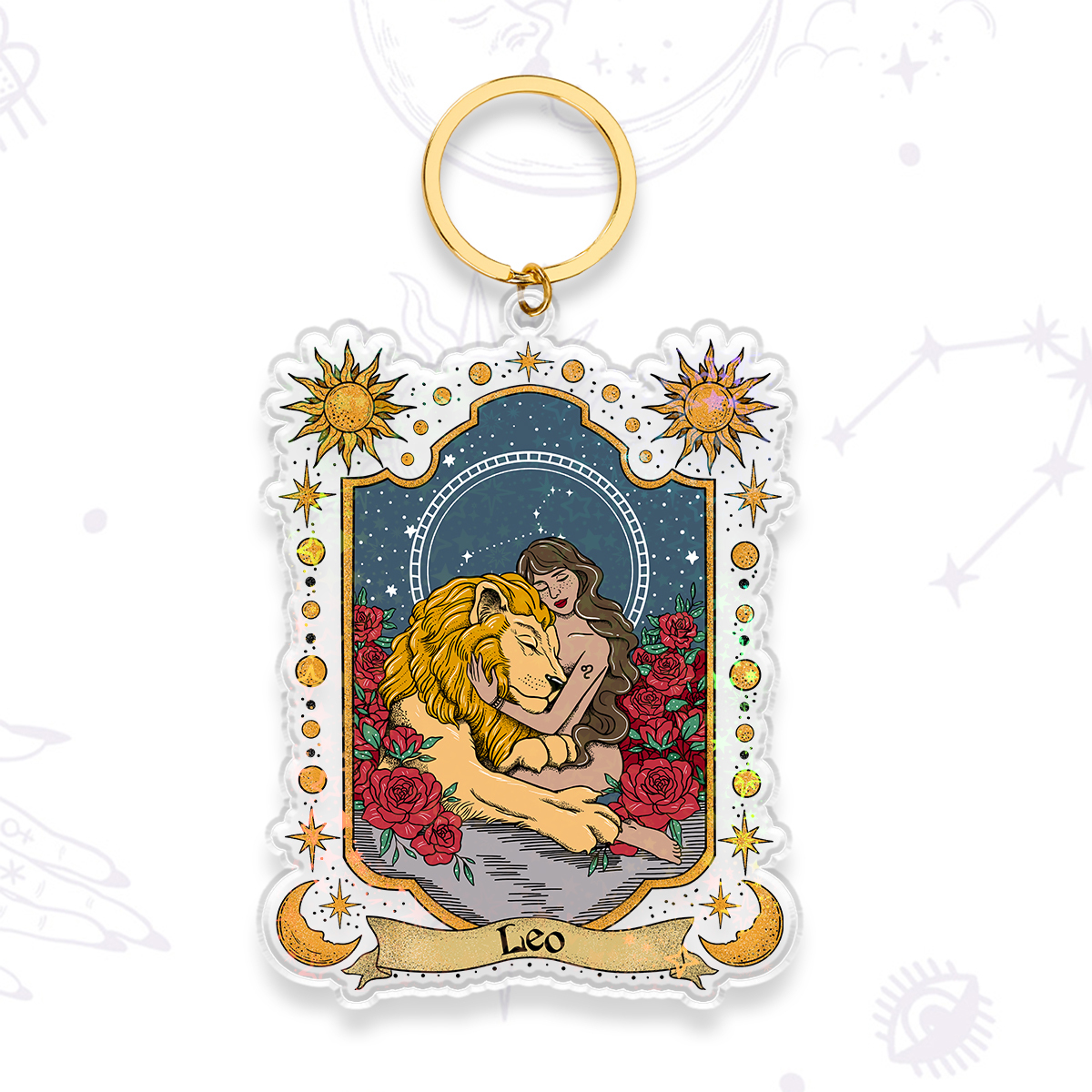Purplehecate Leo Zodiac Keychain