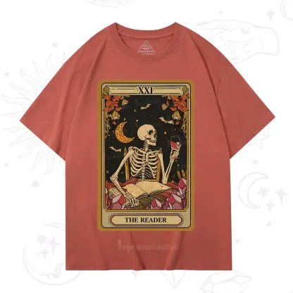 Purplehecate The Reader Tarot Skeleton T-Shirt