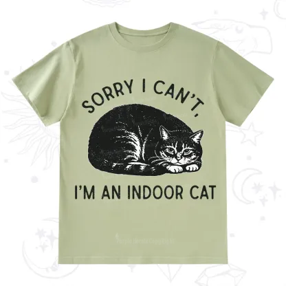 Purplehecate Sorry I Can't I'm an Indoor Cat T-Shirt