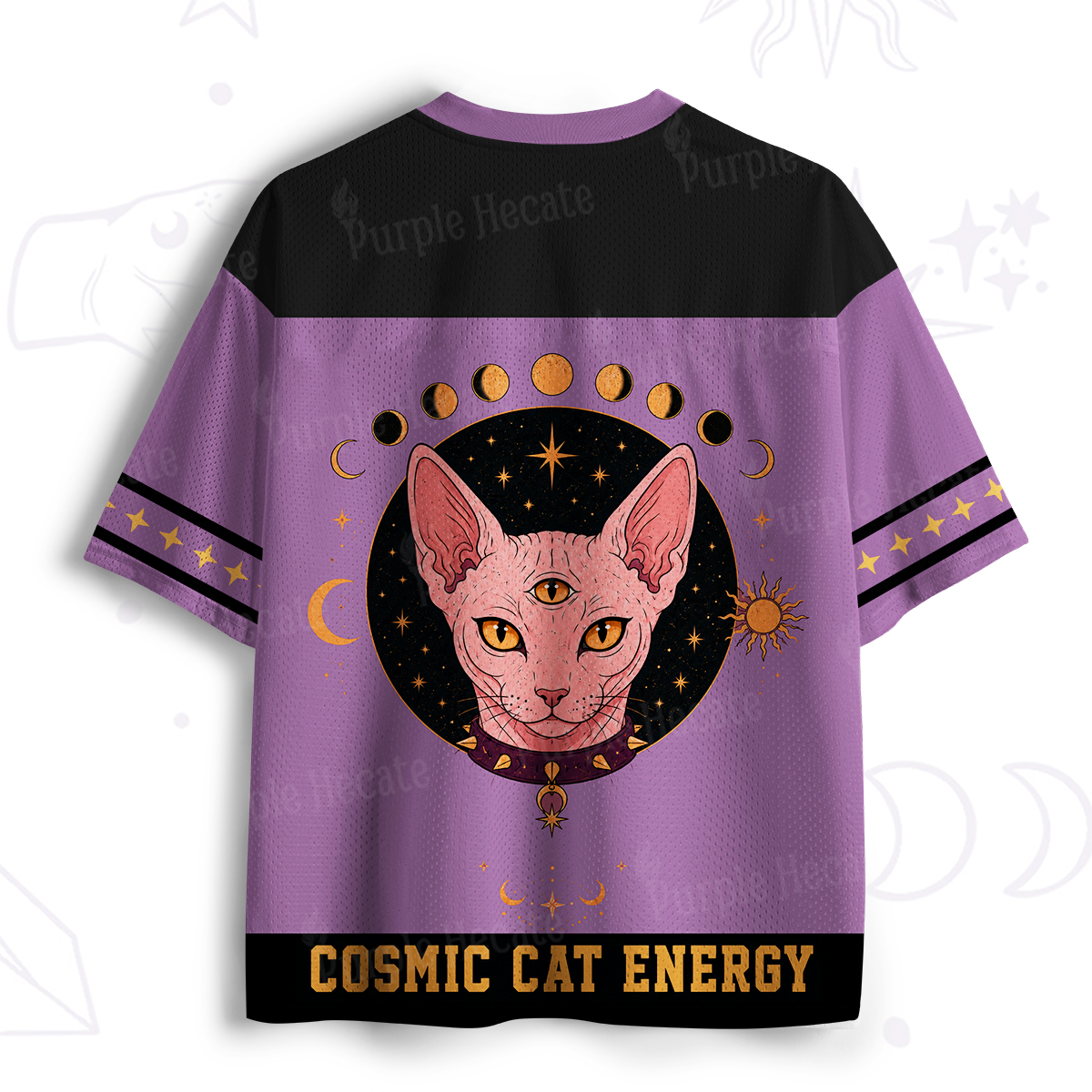 Purplehecate Cosmic Cat Energy Mesh Jersey