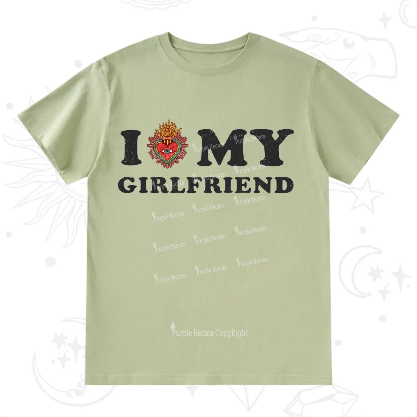 Purplehecate I Love My Boyfriend Valentine T-Shirt