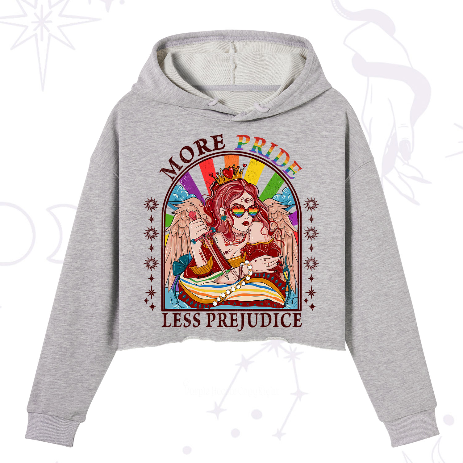 Purplehecate More Pride Less Prejudice Crop Hoodie