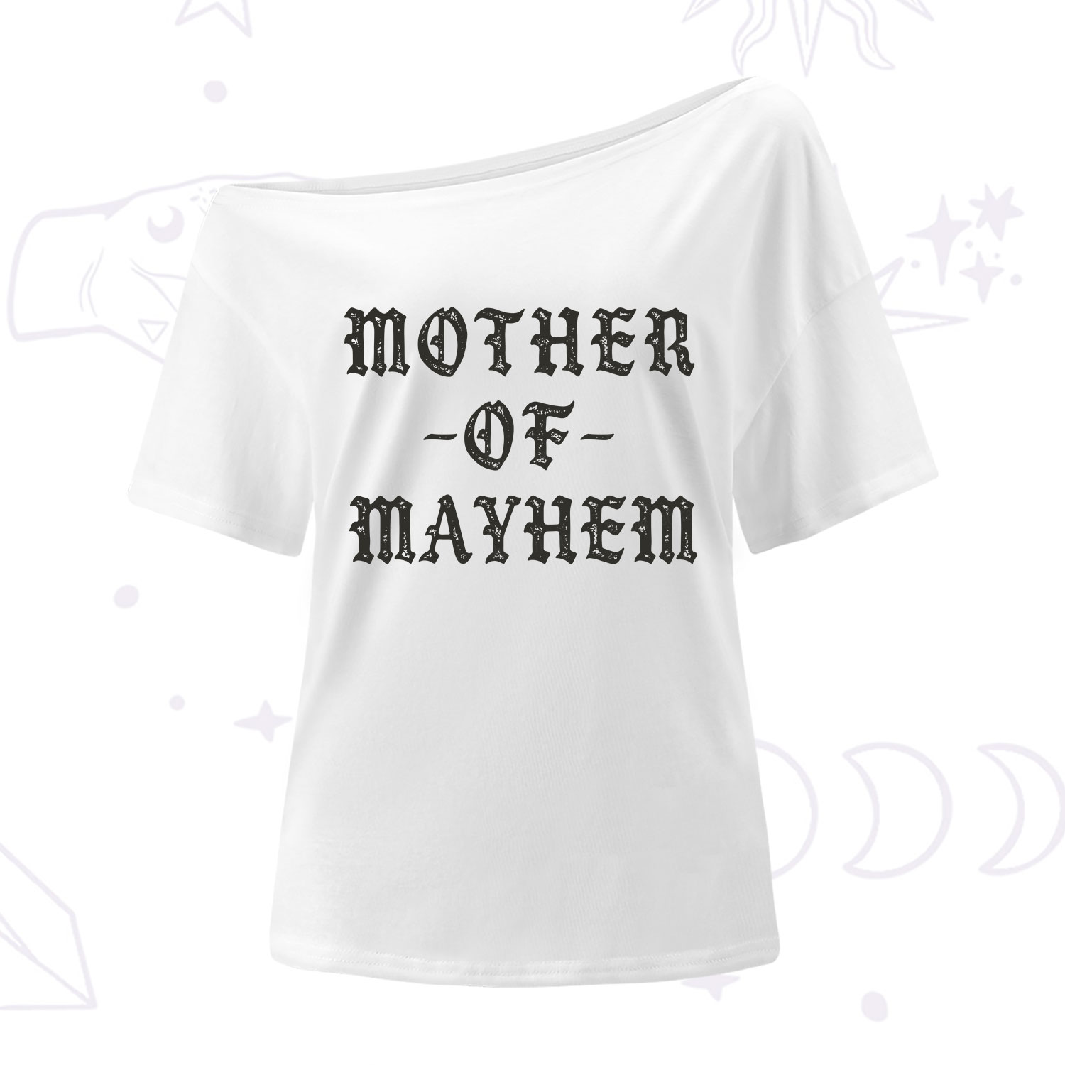 Purplehecate Mother of Mayhem One Shoulder T-Shirt