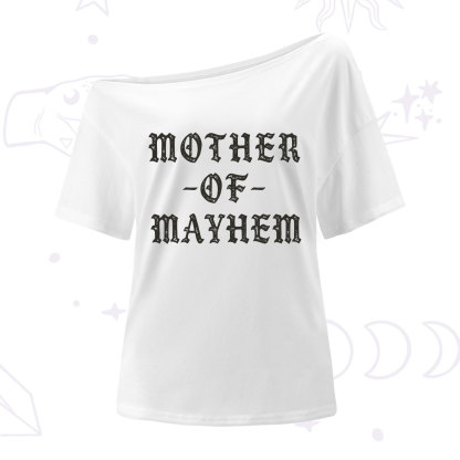 Purplehecate Mother of Mayhem One Shoulder T-Shirt