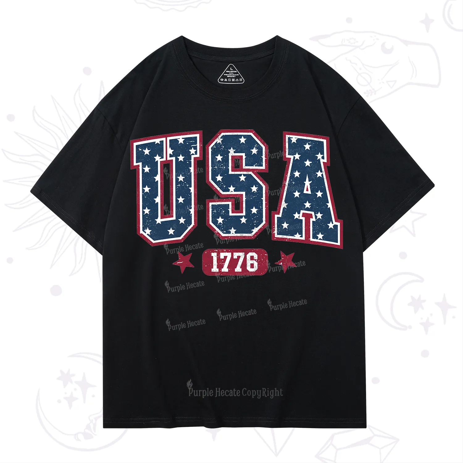 Purplehecate Retro USA 1776 T-Shirt