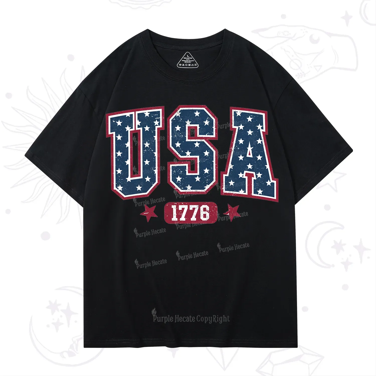 Purplehecate Retro USA 1776 T-Shirt