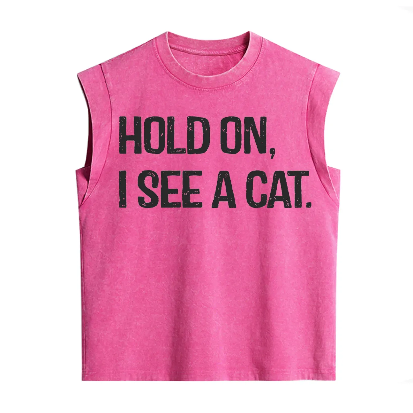 Purplehecate Hold on I See A Cat Vintage Washed Tank