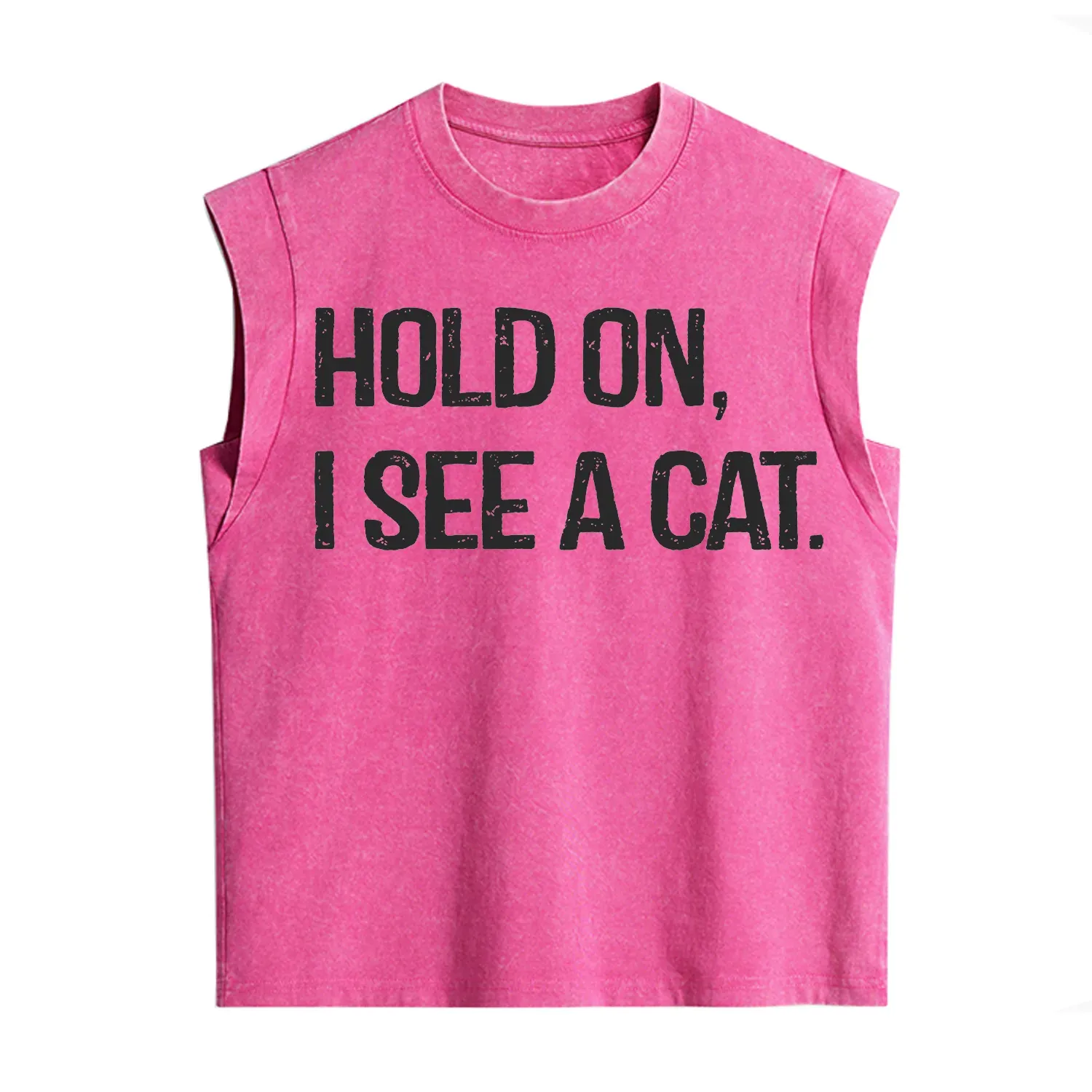 Purplehecate Hold on I See A Cat Vintage Washed Tank