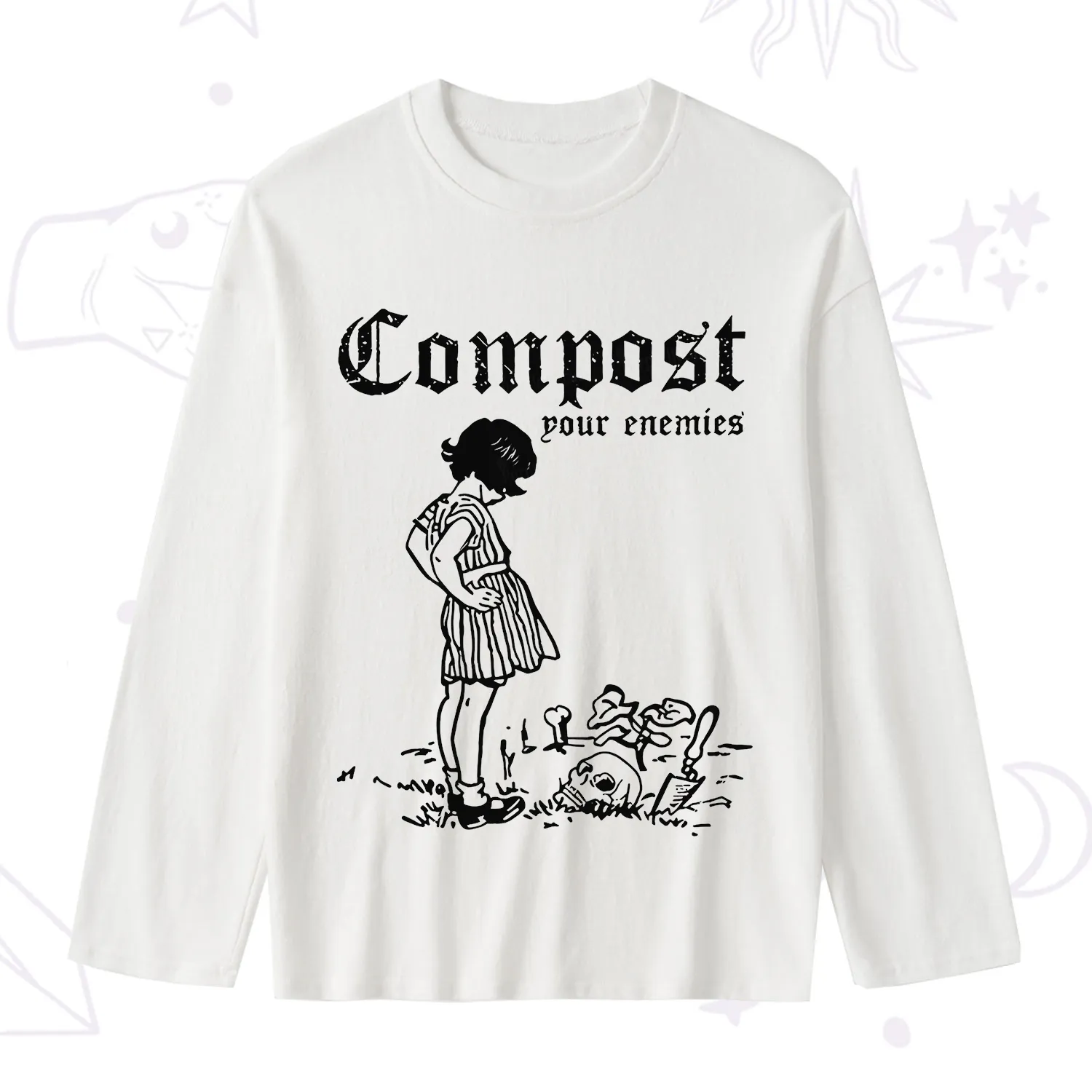 Purplehecate Compost Your Enemies Slub Long Sleeve T-Shirt