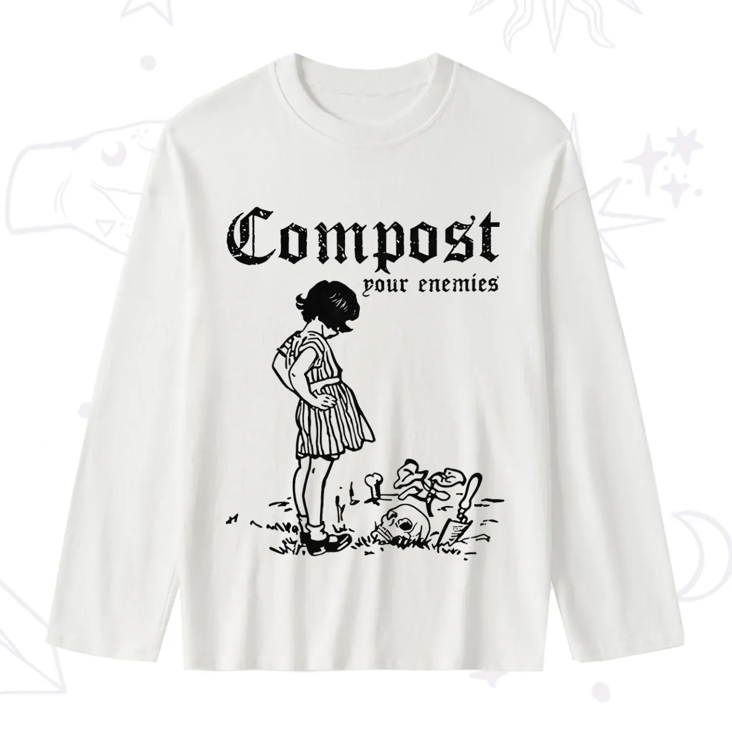 Purplehecate Compost Your Enemies Slub Long Sleeve T-Shirt