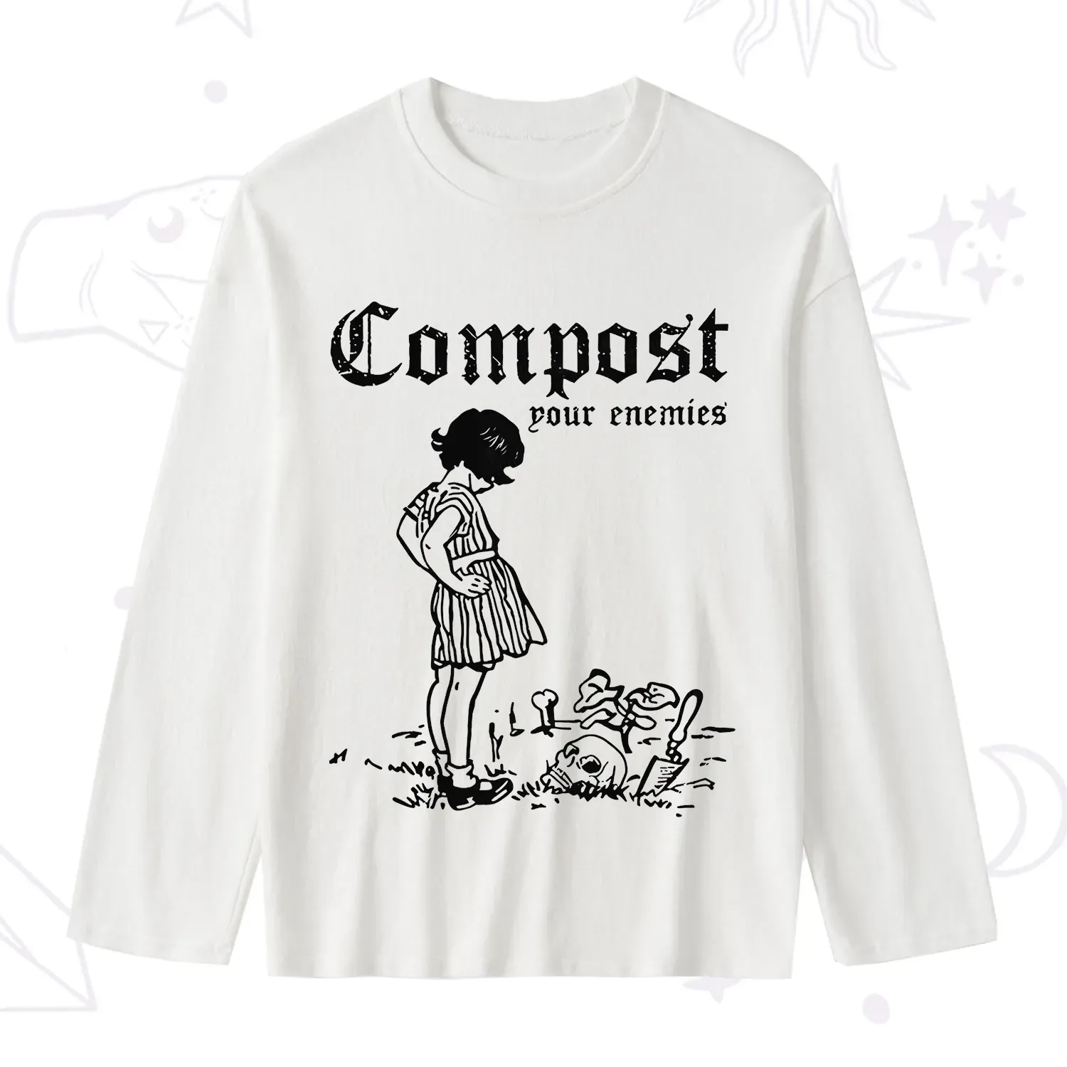 Purplehecate Compost Your Enemies Slub Long Sleeve T-Shirt
