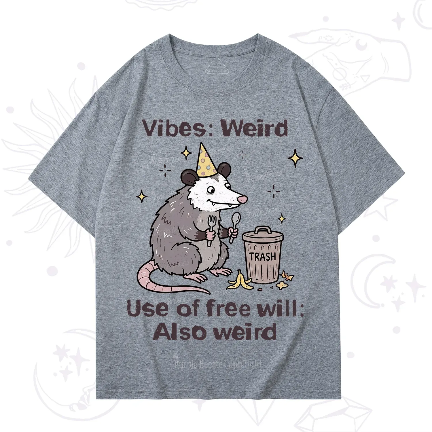 Purplehecate Weird Vibes Only Opossum T-Shirt