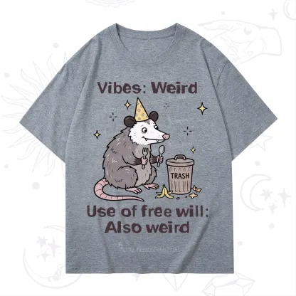 Purplehecate Weird Vibes Only Opossum T-Shirt