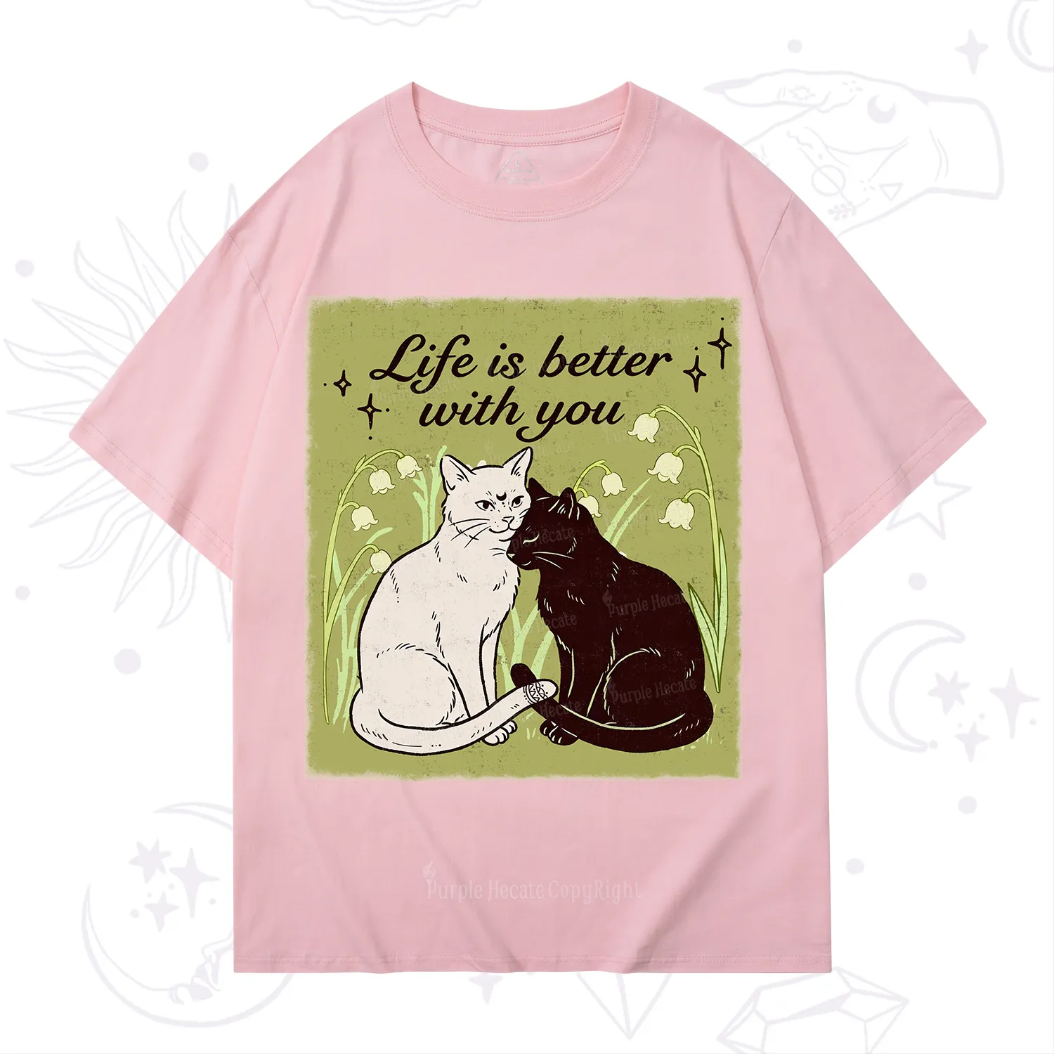 Purplehecate Life Is Better With a Cat T-Shirt
