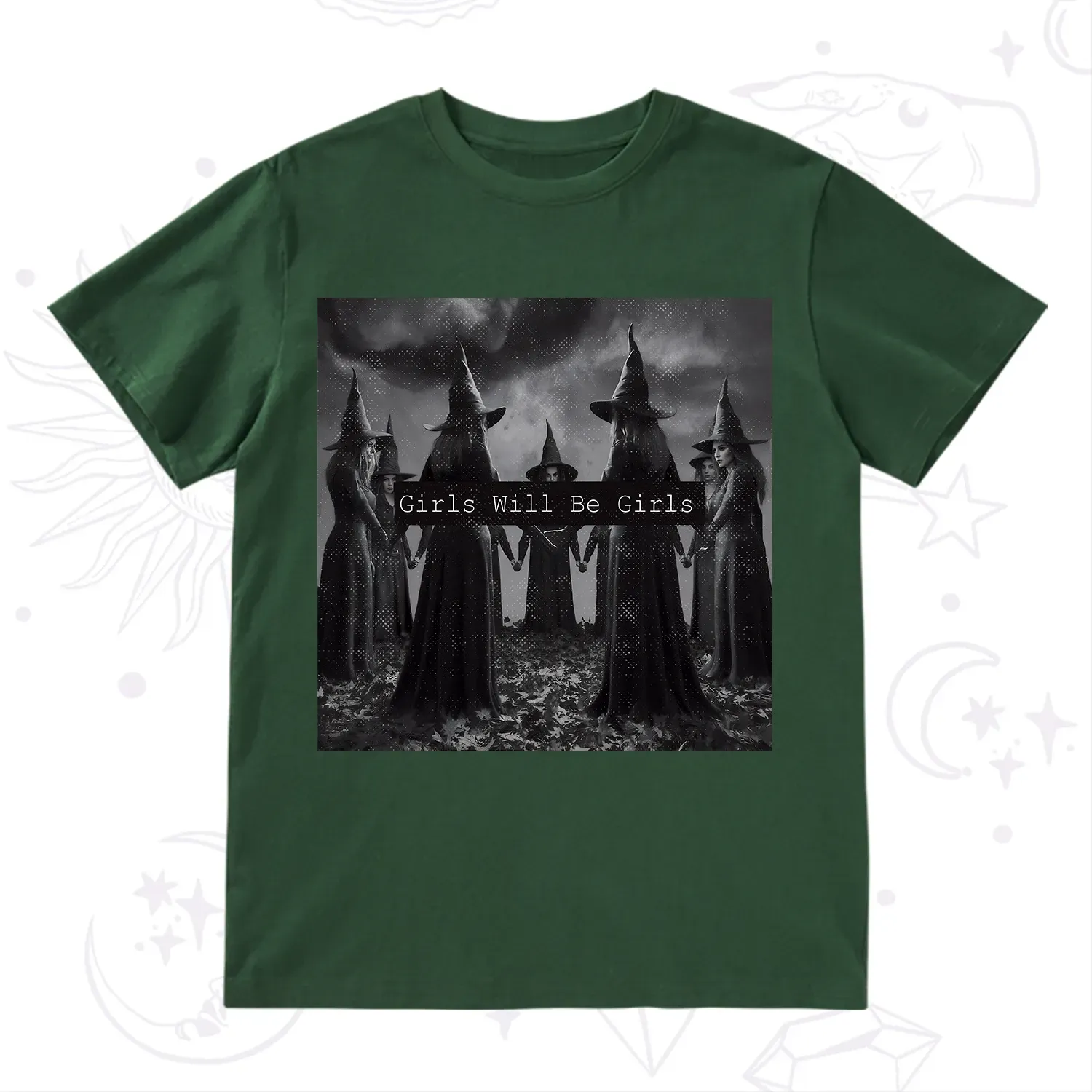 Purplehecate Vintage Girls Will Be Girls Witch T-Shirt