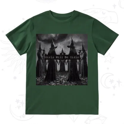 Purplehecate Vintage Girls Will Be Girls Witch T-Shirt