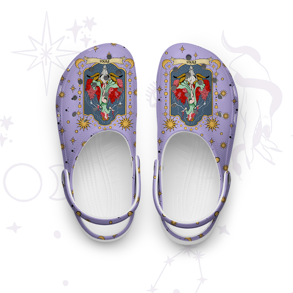 Purplehecate Aries Zodiac Rubber Clogs