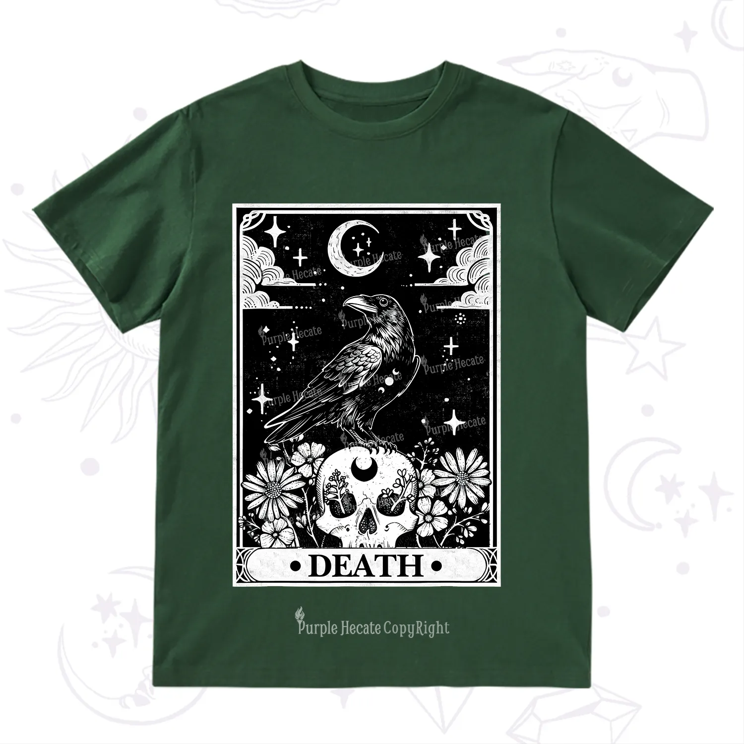 Purplehecate The Crow Death Tarot T-Shirt