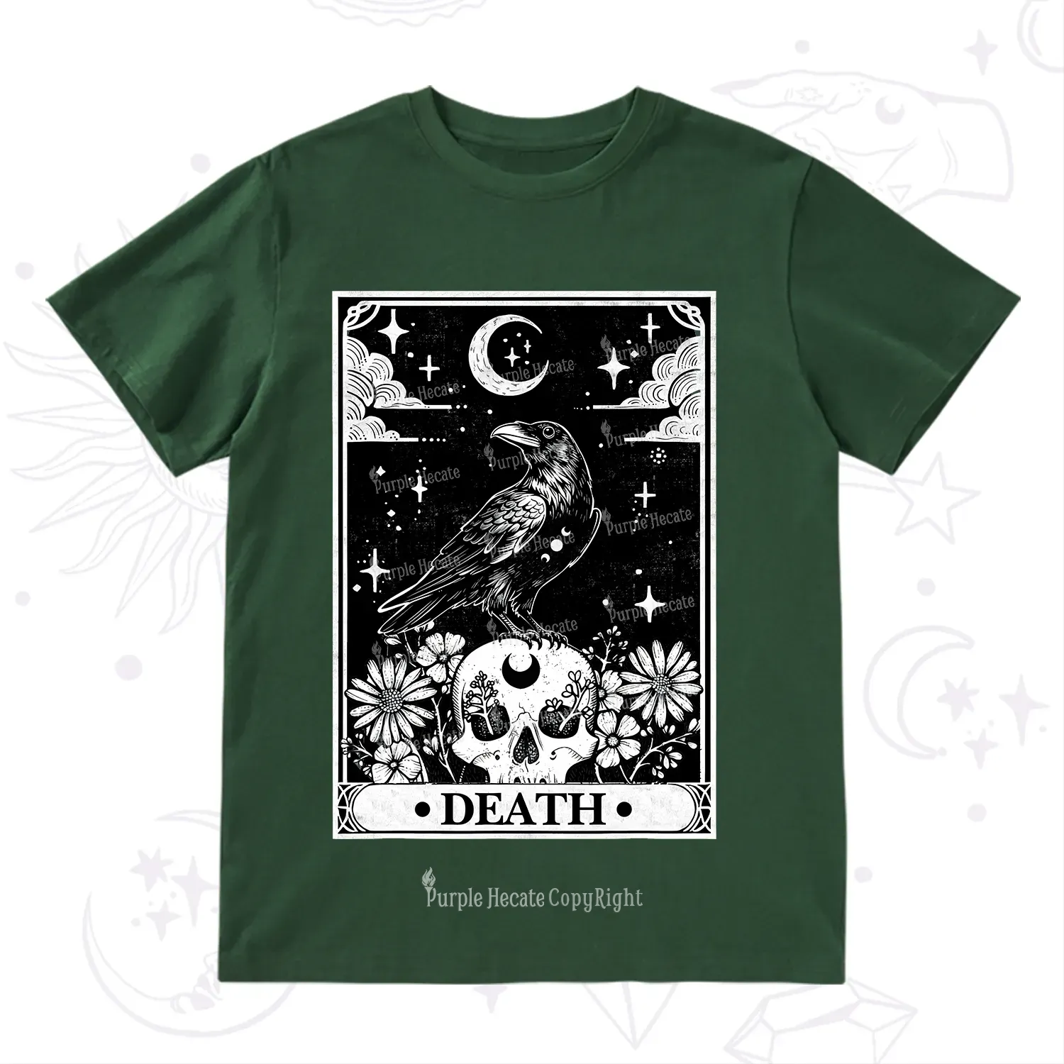 Purplehecate The Crow Death Tarot T-Shirt
