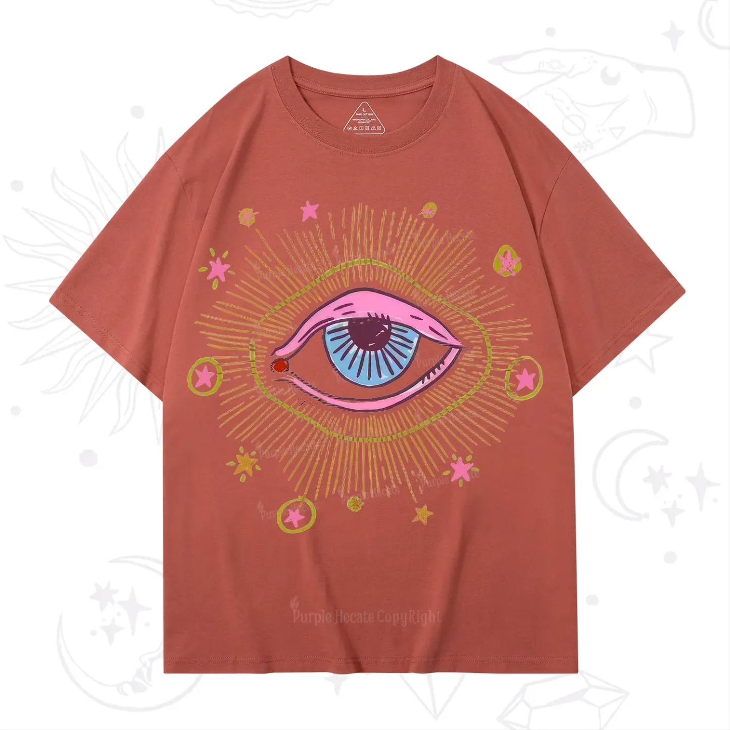 Purplehecate Mystic Gaze Evil Eye Protection T-Shirt
