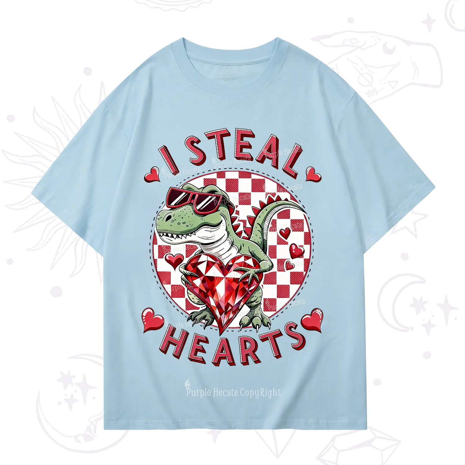 Purplehecate I Steal Hearts Valentine T-Shirt