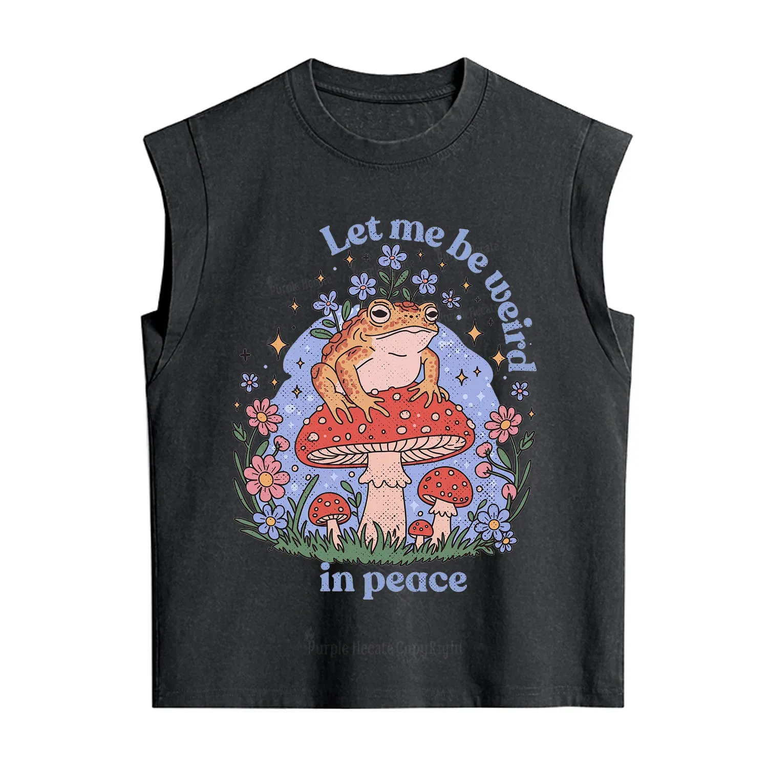 Purplehecate Let Me Be Weird In Peace Frog Vintage Washed Tank