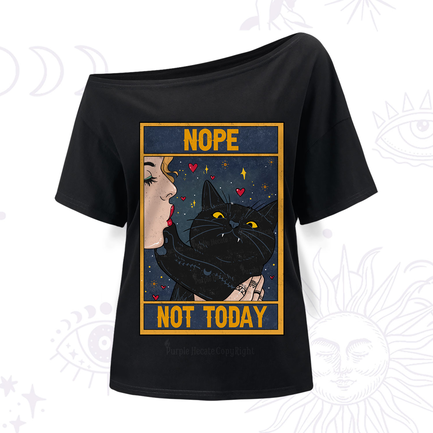 Purplehecate The Nope Not Today Tarot One Shoulder T-Shirt
