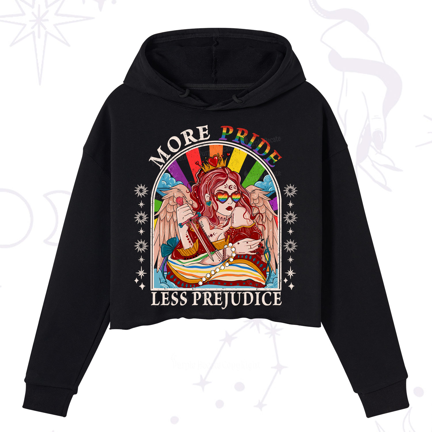 Purplehecate More Pride Less Prejudice Crop Hoodie