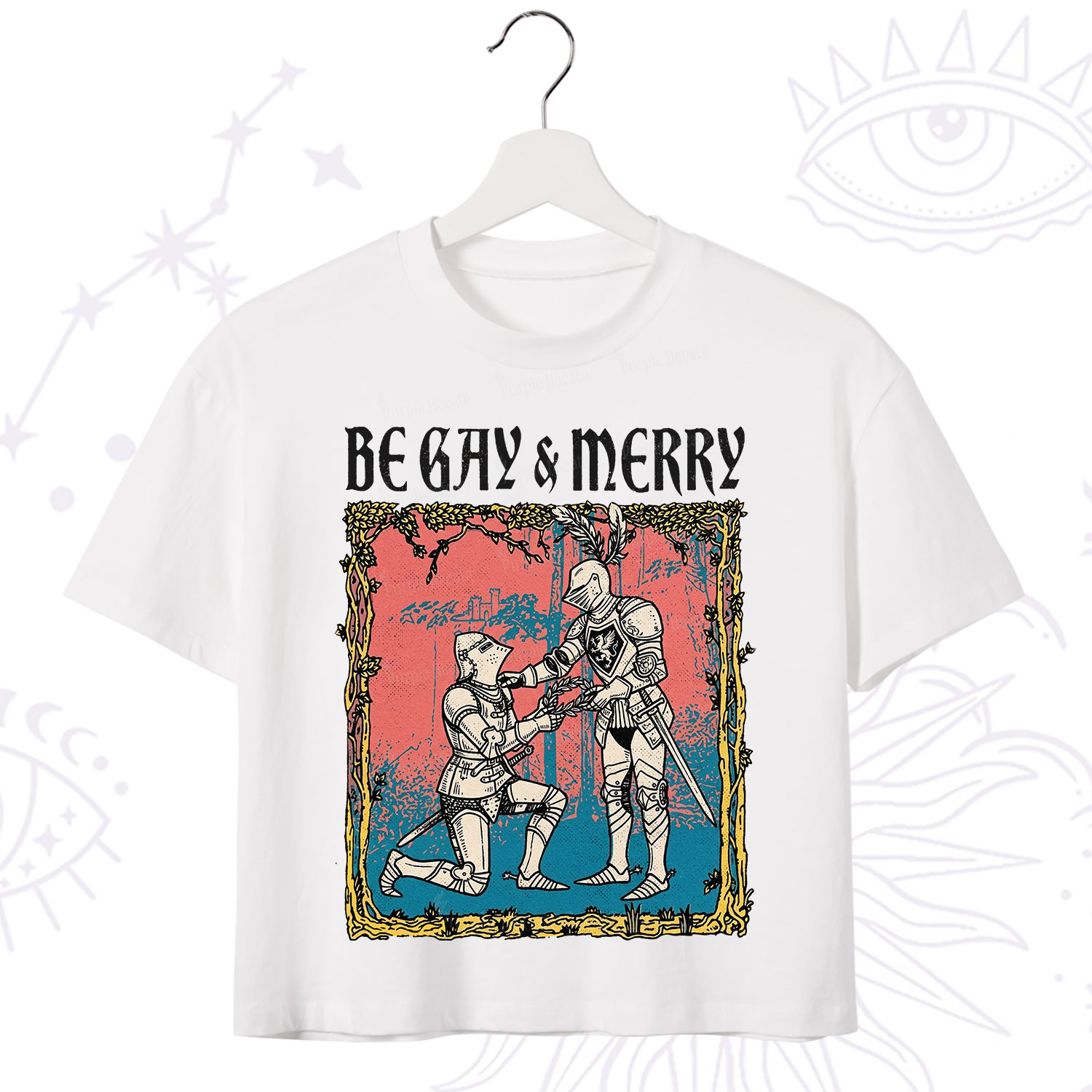 Purplehecate Be Gay & Merry Chivalry Pride Crop T-Shirt